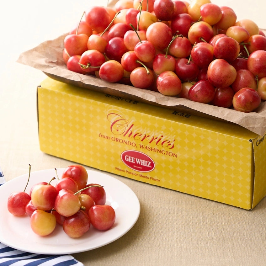 "GEE WHIZ" PREMIUM RAINIER CHERRIES